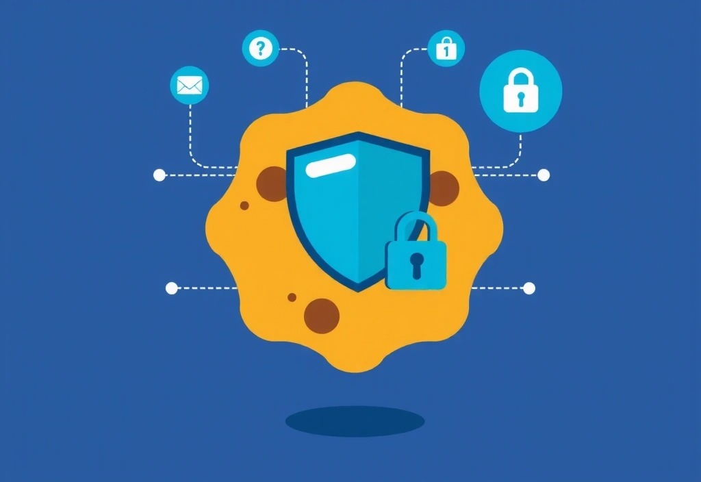 Ilustrace cookie souboru a digitální ochrany