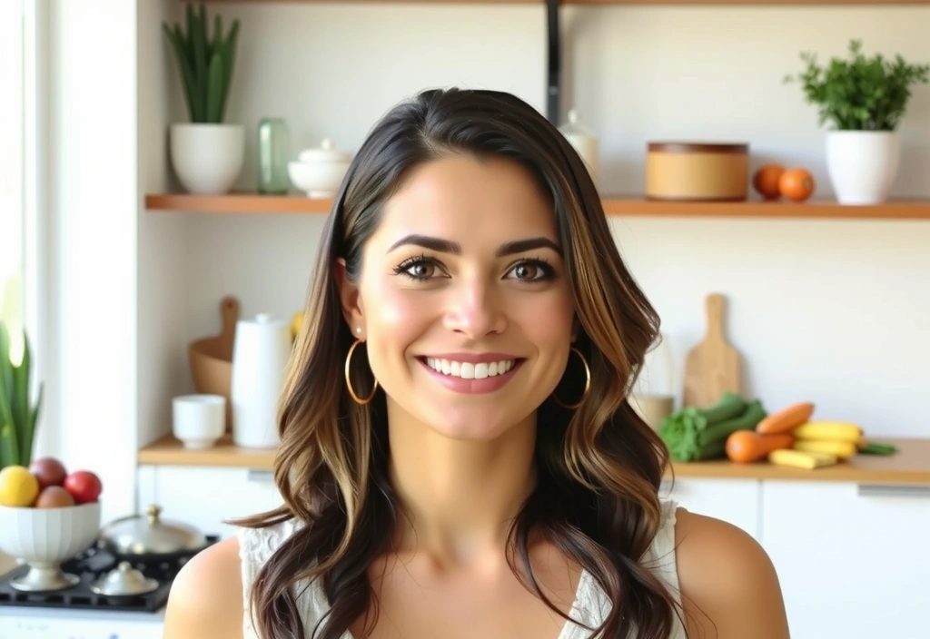 Portrét nutriční poradkyně s úsměvem a v příjemném prostředí.